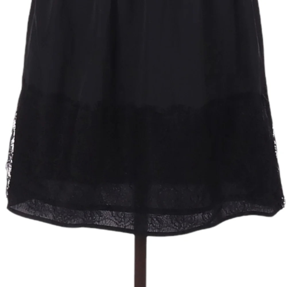 Laundry by Shelli Segal A-line Skirt 10‎ Black Lace Overlay Pleated Preppy Zip